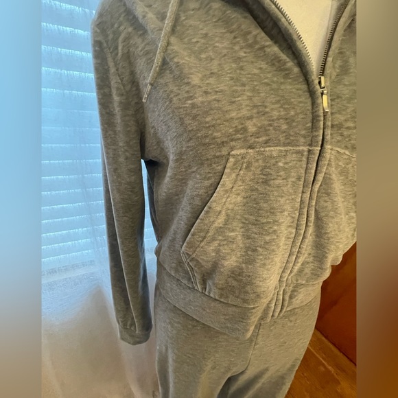 iets frans Zipper Front Hoodie & Sweatpants, Size M, Gray Sweatsuit Tracksuit. - Picture 3 of 15